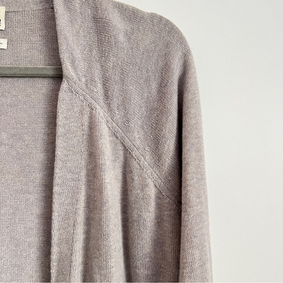 Aritzia Wilfred Free Merino Wool Cotton Open Front Cardigan Neutral Size Small - Picture 2 of 6